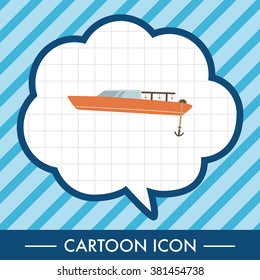 Transportation boat theme elements vector,eps
