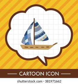 Transportation boat theme elements vector,eps