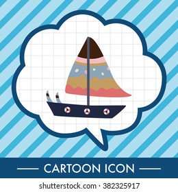 Transportation boat theme elements vector,eps