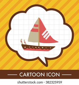 Transportation boat theme elements vector,eps