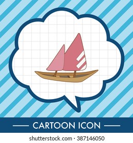 Transportation boat theme elements vector,eps