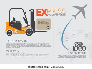 Transportation Brochure and leaflet  design template.