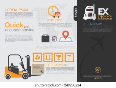 Transportation Brochure and leaflet design template. 