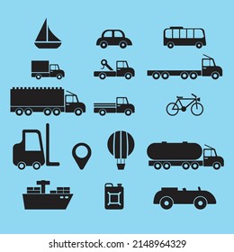 transportation bundle set vector image