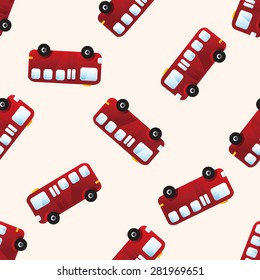 transportation bus , cartoon seamless pattern background