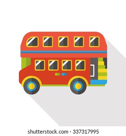 transportation bus flat icon