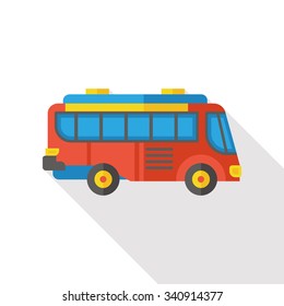 transportation bus flat icon