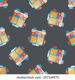 Transportation bus flat icon,eps10 seamless pattern background