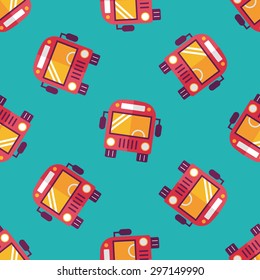 Transportation bus flat icon,eps10 seamless pattern background