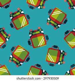 Transportation bus flat icon,eps10 seamless pattern background