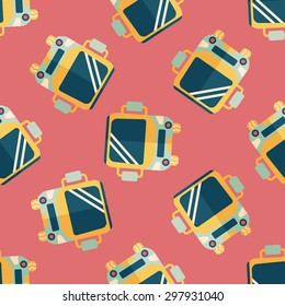 Transportation bus flat icon,eps10 seamless pattern background