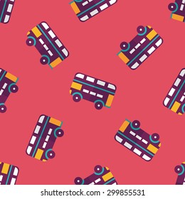 Transportation bus flat icon,eps10 seamless pattern background