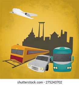 transportation in capital illustration concept, vector