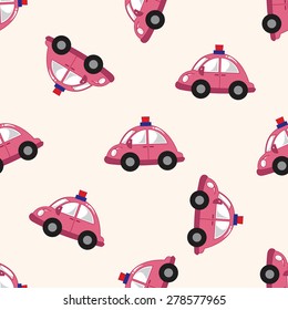 transportation car, cartoon seamless pattern background
