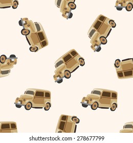 transportation car, cartoon seamless pattern background