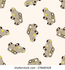 transportation car , cartoon seamless pattern background