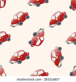 transportation car , cartoon seamless pattern background