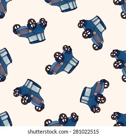 transportation car , cartoon seamless pattern background
