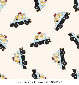 transportation car , cartoon seamless pattern background