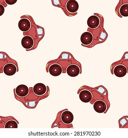 transportation car , cartoon seamless pattern background