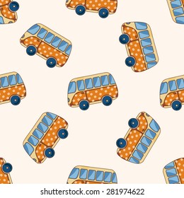 transportation car , cartoon seamless pattern background