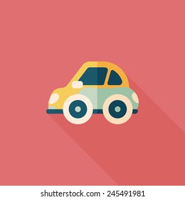 Transportation car flat icon with long shadow,eps10