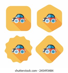 Transportation car flat icon with long shadow,eps10
