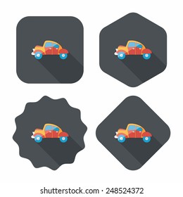Transportation car flat icon with long shadow,eps10
