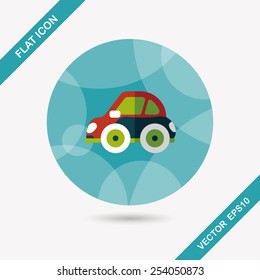 Transportation car flat icon with long shadow,eps10