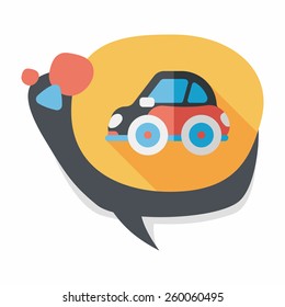 Transportation car flat icon with long shadow,eps10
