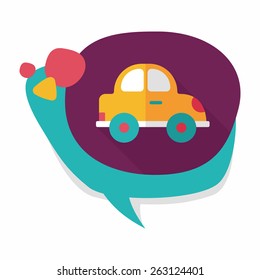 Transportation car flat icon with long shadow,eps10