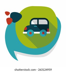 Transportation car flat icon with long shadow,eps10
