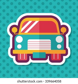 Transportation car flat icon with long shadow,eps10