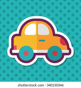 Transportation car flat icon with long shadow,eps10