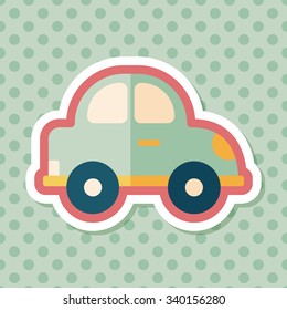 Transportation car flat icon with long shadow,eps10