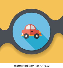 Transportation car flat icon with long shadow,eps10