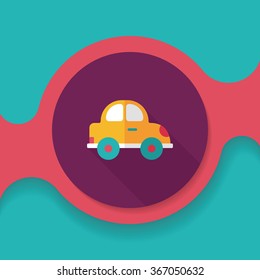Transportation car flat icon with long shadow,eps10