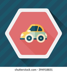 Transportation car flat icon with long shadow,eps10