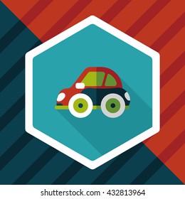 Transportation car flat icon with long shadow,eps10