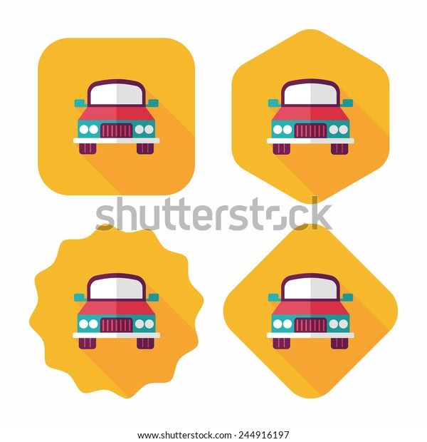Transportation car\
flat icon with long\
shadow,eps10