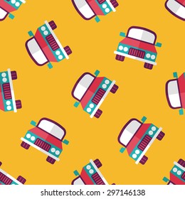 Transportation car flat icon,eps10 seamless pattern background