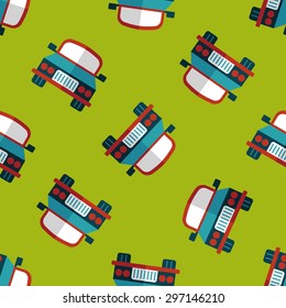 Transportation car flat icon,eps10 seamless pattern background