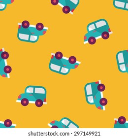 Transportation car flat icon,eps10 seamless pattern background