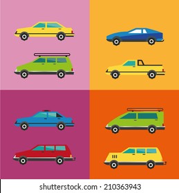 Transportation, car icons