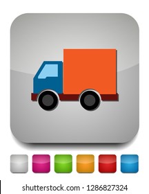 Transportation Car - Pickup Truck, Delivery Van Truck, Lorry Icon - Cargo Van Illustration