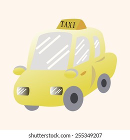 transportation car taxi theme elements vector,eps