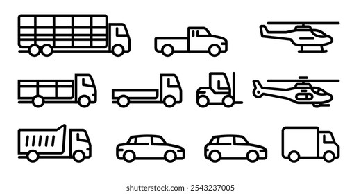 Transporte Carro Carretilla elevadora Carretilla elevadora Carretilla elevadora Carretilla elevadora Carretilla elevadora Carretilla elevadora Carretilla elevadora trasera Carretilla elevadora trasera Carretilla elevadora de colección Línea de trazo Esquema de transporte Logística Doble cabina Sedán y hatchback