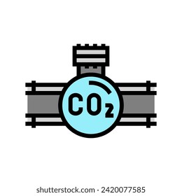 transportation carbon color icon vector. transportation carbon sign. isolated symbol illustration