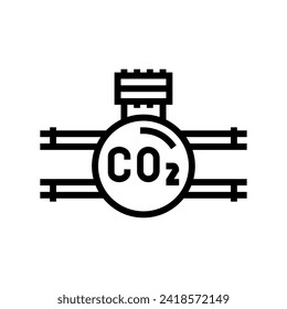 transportation carbon line icon vector. transportation carbon sign. isolated contour symbol black illustration