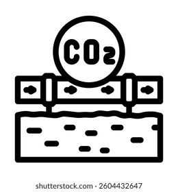 transportation carbon line icon vector. transportation carbon sign. isolated contour symbol black illustration